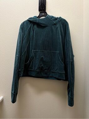 Lululemon Cropped Cordaroy Scuba Hoodie XXL Green